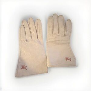 * SOLD *Burberry blue label pink leather gloves